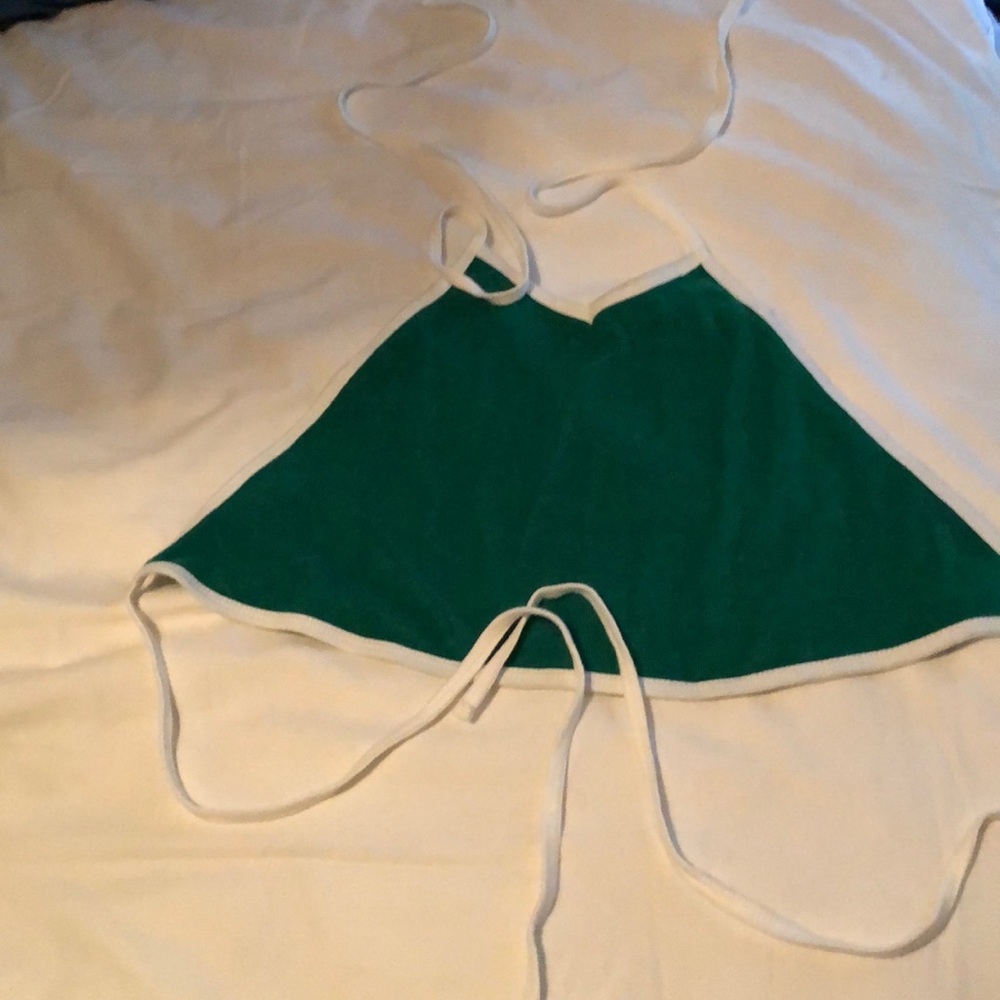 Green and White Wrap Top from American Apparel